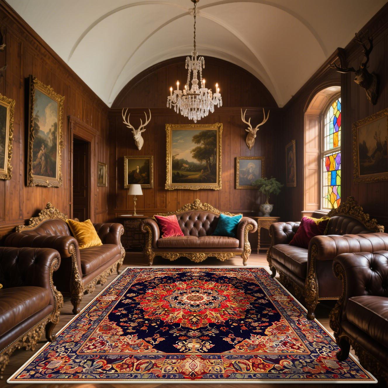 Luxe Perzische Grote Woonkamer Tapijten Hoogwaardige Decoratie Huis Gemakkelijk Schoon Te Maken Tapijt 200x300cm Slaapkamer Bed Einde Antislip Vloermatten 200*230cm