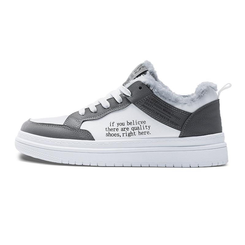 Shoes winter new velvet thickened student board shoes cold and warm large cotton shoes increase height and leisure