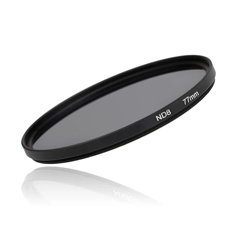 Lightdow Lens Filter ND2 ND4 ND8 3 In 1 Set Neutral Density Filter 49 52 55 58 62 67 72 77 82 for Nikon Sony Pentax Canon Camera