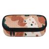 Pen Case Lightweight Wear Resistant Polyester Zipper Closure with Main Compartment Mesh Pocket and Pen Slots for Classroom Use
