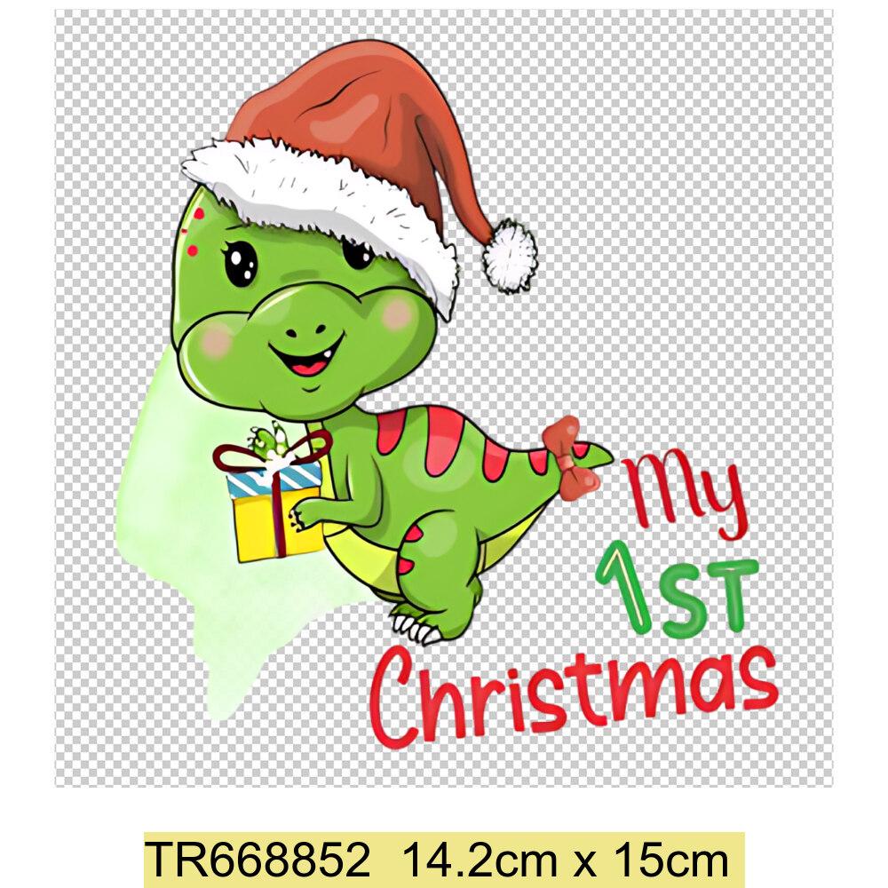 Mein Erstes Weihnachten Wärmeübertragungsaufkleber Weihnachten Thema Aufnäher für Nähzubehör DIY Kleidung Aufkleber Aufnäher