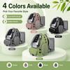 Spacious Expandable Pet Backpack Carrier with Dual Shoulder Straps Top Handle All-Season Design for Comfortable Travel