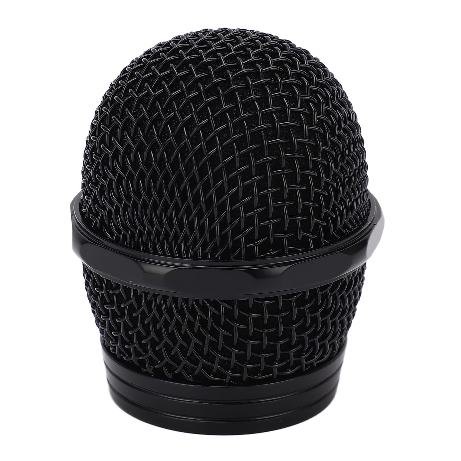 

Black Steel Mesh Microphone Grille Head, Replacement Ball Head for Wired and Wireless Microphones