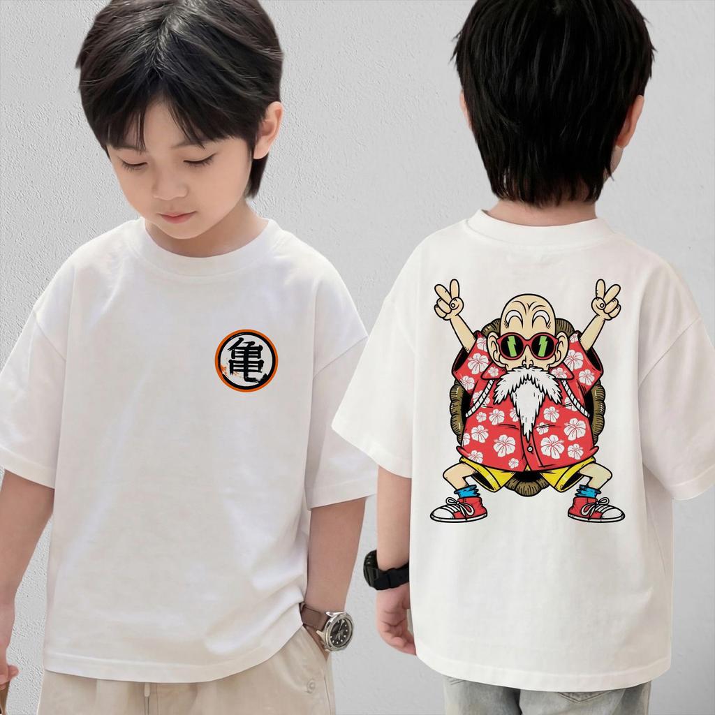 Anime Dragon Ball Cosplay TShirt Cotton Short Sleeve Tops Casual Loose Retro TShirt Men Women Kids Family Matching Outfits