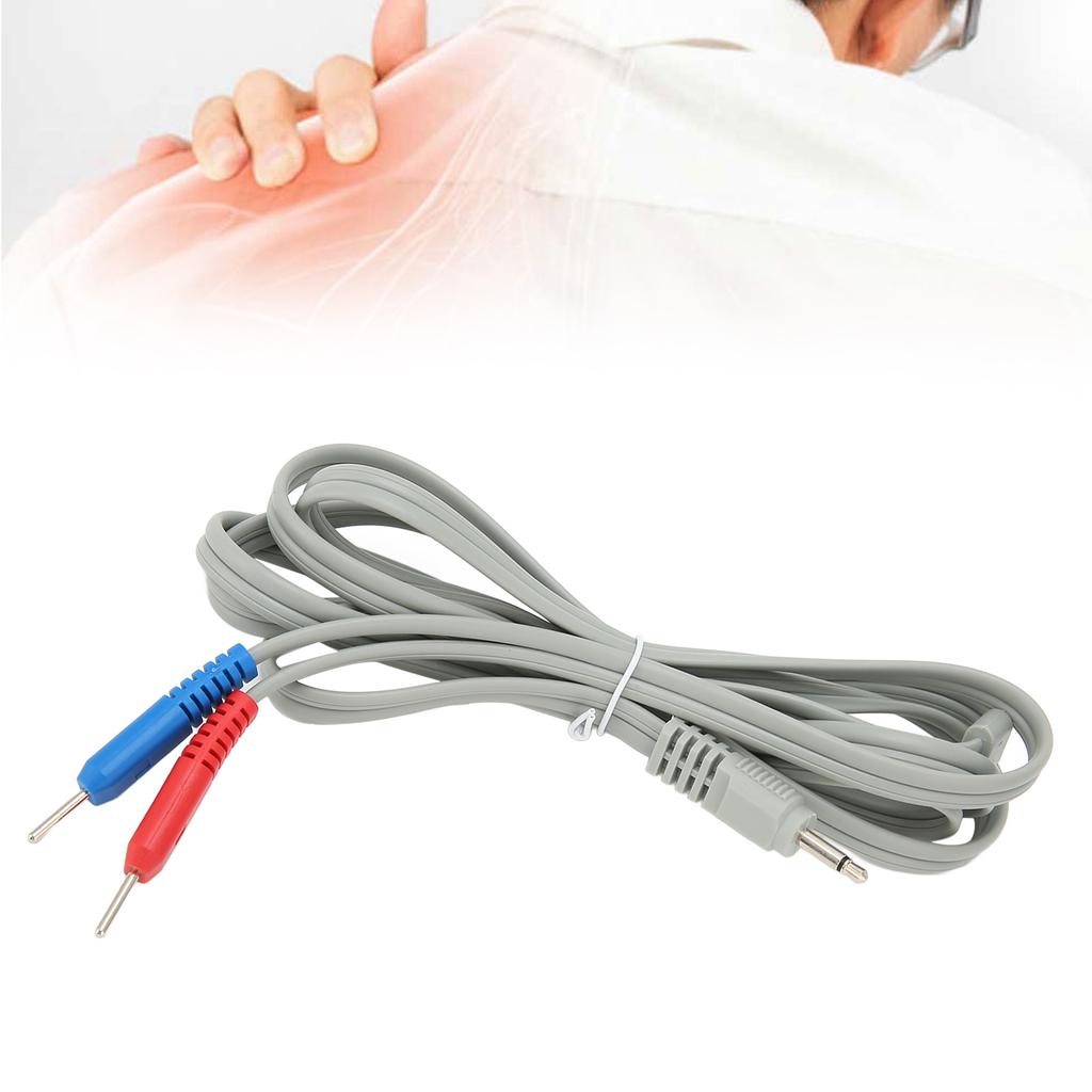 Massage Machine Electrode Lead Wires 2 In 1 Pin Socket Contact Electrode Lead Cable for TENS Machine