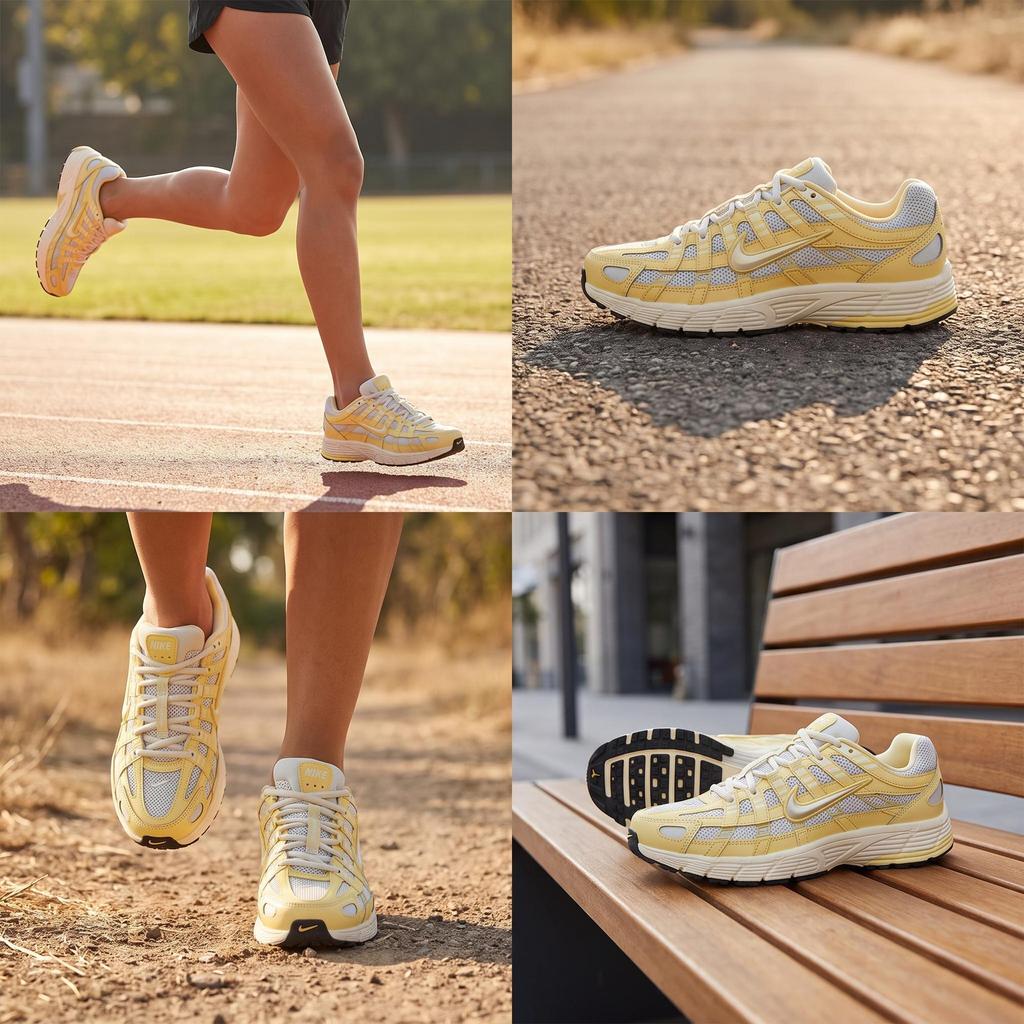 Nike P 6000 Abrasion Resistant Low top Long Distance Running Sprint Running Shoes Women's Yellow BV1021-700