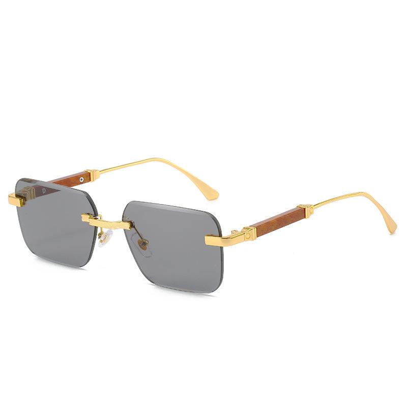 Rimless Sunglasses Rectangle Fashion Square Sun Glasses For Women Men Summer Traveling Shades Popular Unisex Oculos