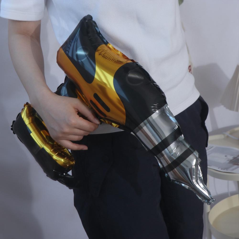 Aluminum Film Power Drill Hammer Modeling Balloon Cartoon Hand Holding Balloon  Father's