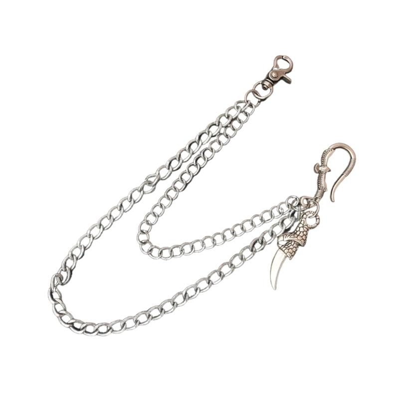

Retro Designs Hawks Claw Pants Chain With Double Layer Sturdy Alloy Chains for Unique Fashion Statements Pieces
