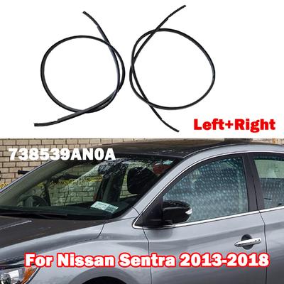 Molduras de Acabado de Canalón de Techo de Coche Izquierda Derecha Tiras de Sellado de Goma Superiores para Nissan Sentra 2013 2014 2015 2016 2017 2018 738539AN0A