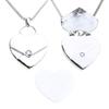 Envelope Love Letter Heart Necklace Stainless Steel Secret Gifts Message Engraved Jewelry Pendant for Couples and Family