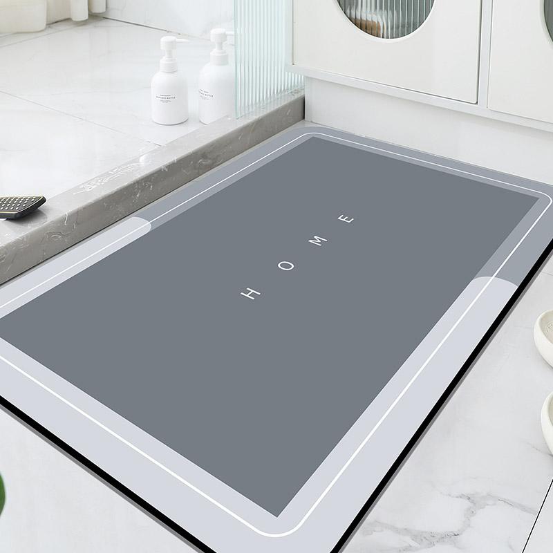 1pc of Diatom Mud Bathroom Floor Mat, Entry Water-absorbing Small Rug, Bathtub Foot Pad, Shower Room Door Mat, Hand-washable Mat