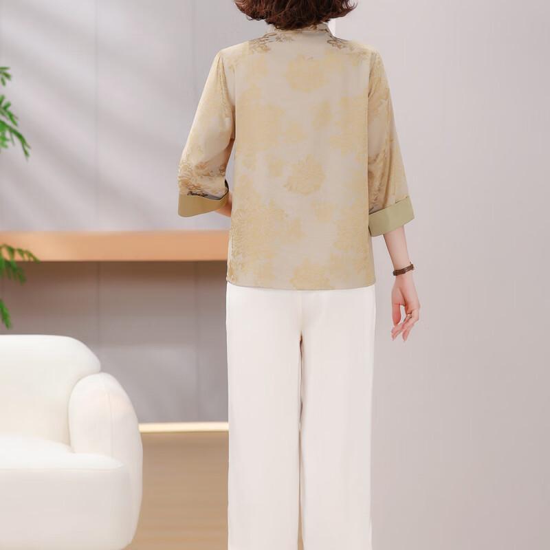 LANGSHA Women's New Chinese Style Cardigan Blouse