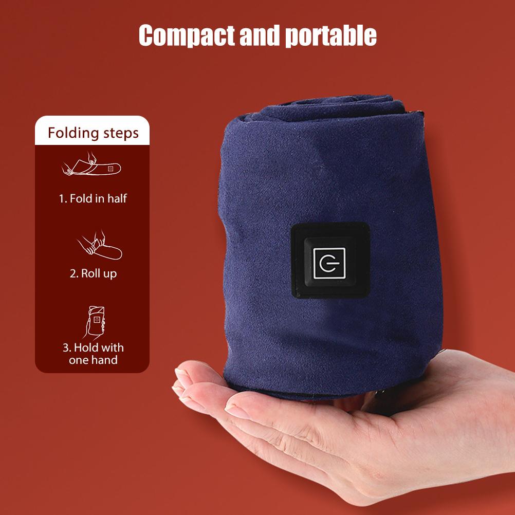 Heated Scarf with 3 Heating Levels Electric Heating Scarf Warm Winter Scarf Heated Neck Wrap for Outdoor Camping Hiking