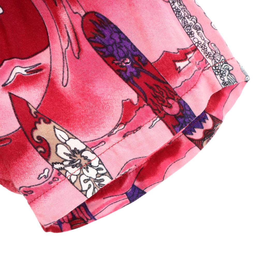 BASIX Overall handle Short sleeve Open collar Aloha shirt M Red series Men's Used