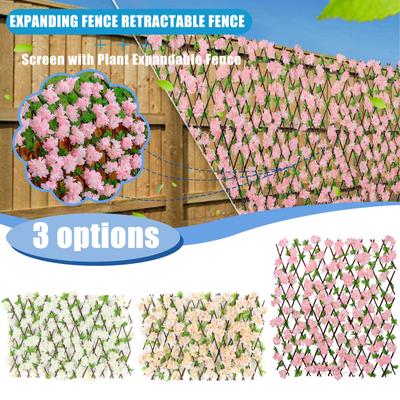 Expanding Fence Retractable Fence Screen With Plant Expandable Fence Privacy
