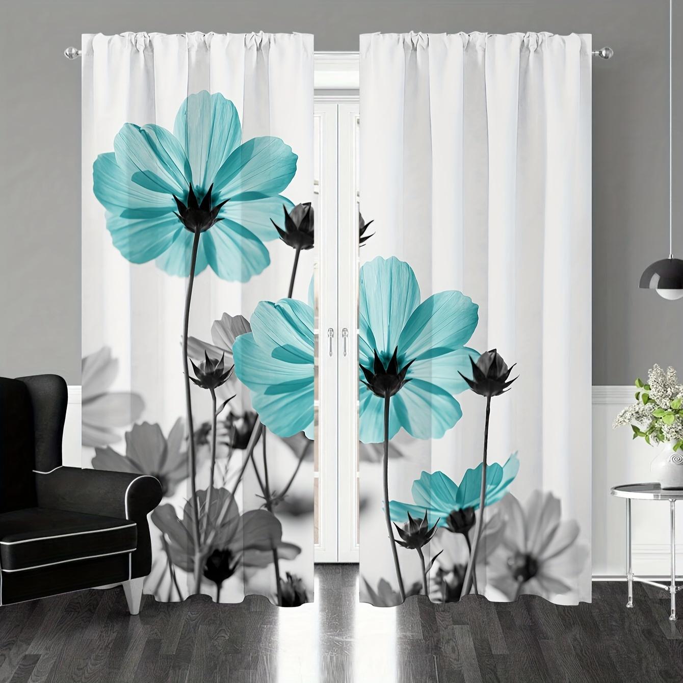 

2 шт., абстрактные художественные линии, напечатанные шторы - конфиденциальность, затемнение, водонепроницаемые для гостиной, спальни, ванной комнаты, кухни Decora W85X200H(cm)x2Pcs&Hook