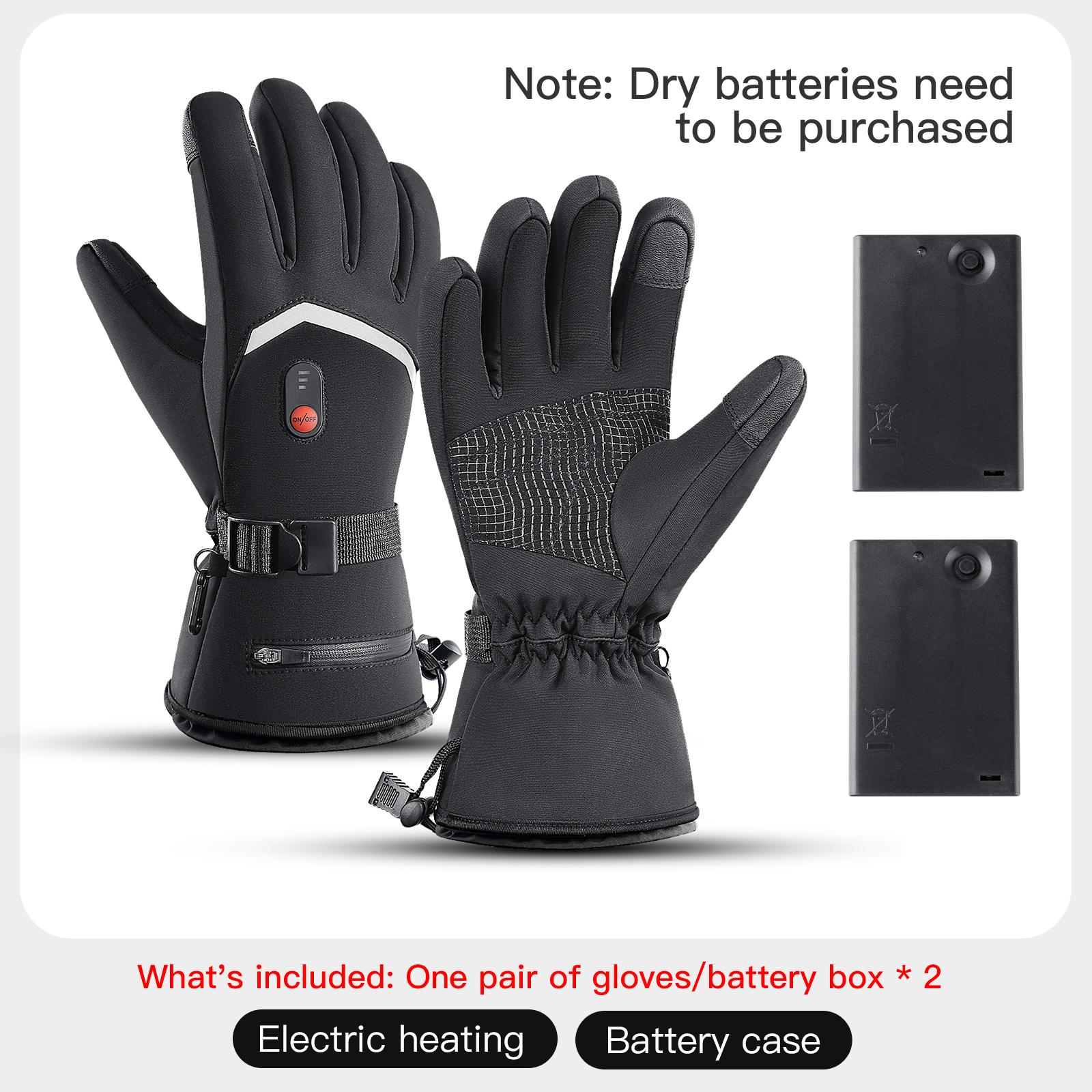 Electric Heated Gloves Motorcycle Winter Waterproof Rechargeable Heating Gloves For Snowmobile Riding