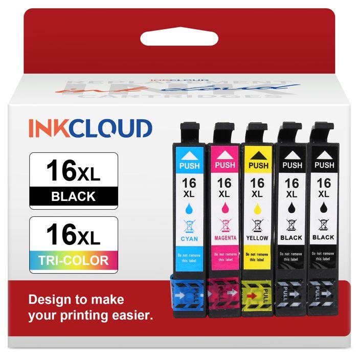 Ink Cartridge 16XL, for Epson 16 XL WF-2010 WF-2510 2520 2530 2540 2630 WF-2650 WF-2660 WF-2750 WF-2760 WF-2010W 2BK 1C 1M 1Y