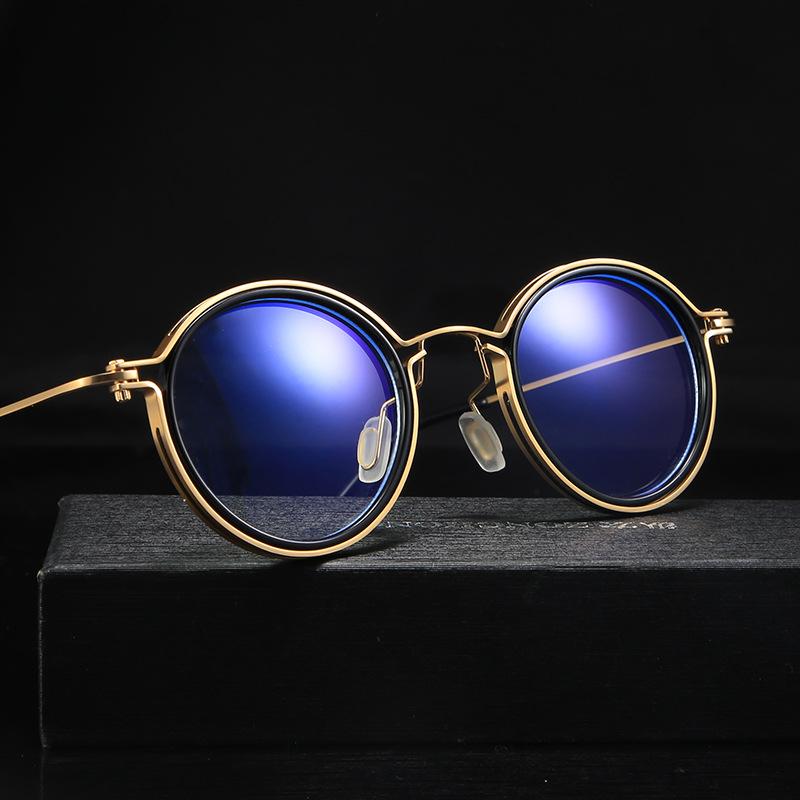 Intelligent Zoom Reading Glasses Men Retro Round Frame Presbyopia Anti Blue Light +1 0 To +4 0 Business Style