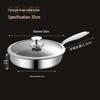Zhi Shi 32CM Stainless Steel Non-Coated Non-Stick Frying Pan with Lid