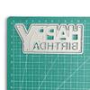 Happy Birthday Cutting Dies 106x46mm Carbon Steel Die Cut Templates for Card Making Scrapbooking Packaging Embellishment