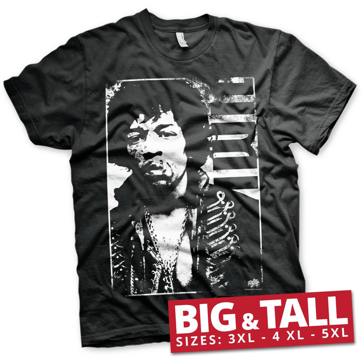 Licence Officielle Jimi Hendrix Délavé 3XL 4XL 5XL Homme T-Shirt S