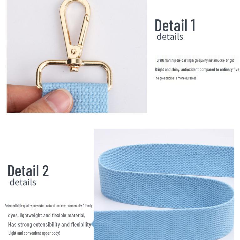 Adjustable 38mm Solid Color Wide Shoulder Strap for Bags - In Stock