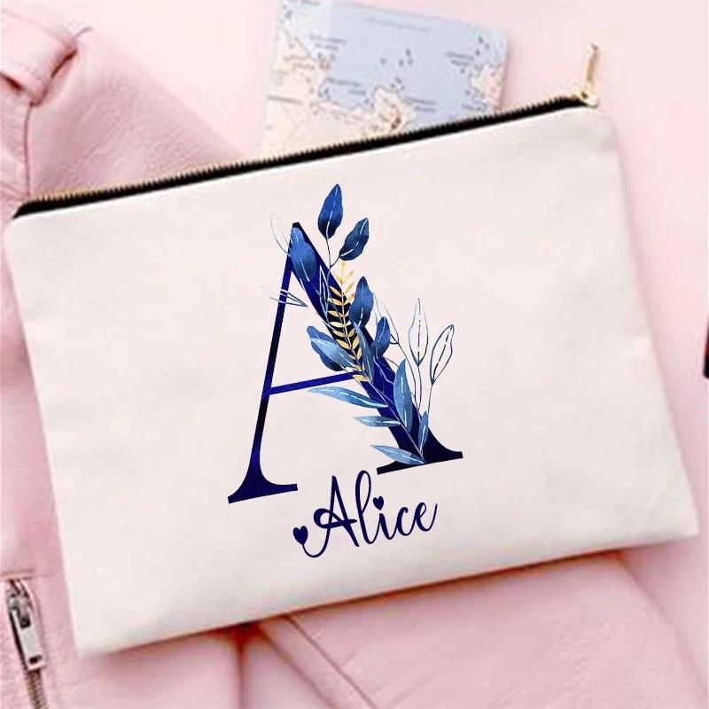 Makeup Bag Personalized Bridesmaid Wedding Makeup Box Gift Female Organizer Travel Toilet Wash Wallet