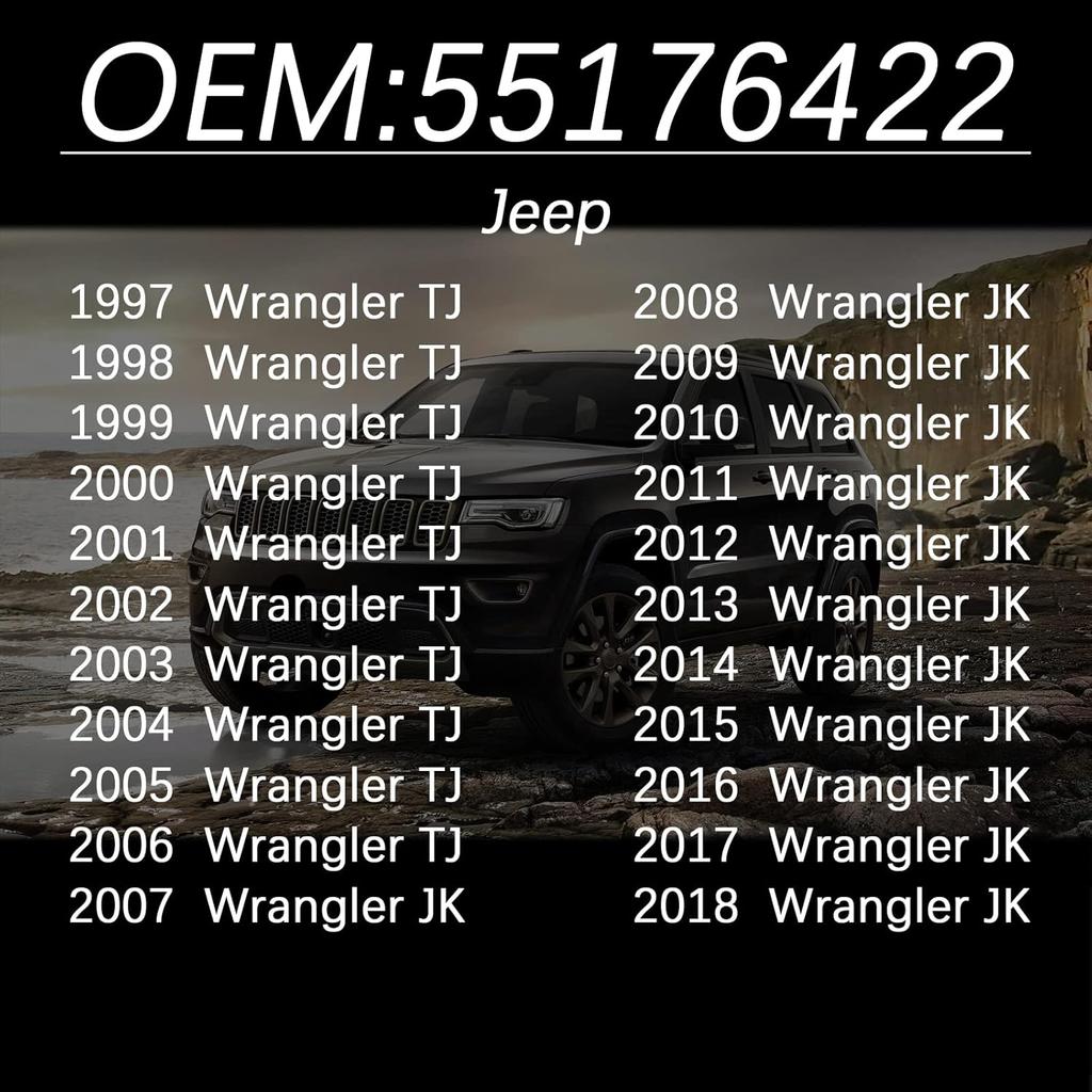 Front Windshield Hold Down Bracket Strap Hood Footman Loop Replace 55176422 Hood Accessories Compatible With 1997-2006 Jeep Wrangler TJ 2007-2018