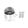 5 Pcs Set Stainless Steel Cake Mould Biscuit Cutters Round Waves Heart Shaped Stamp Embossing Moulds for Baking Decorating