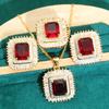 Europe and The United States Hot Jewelry Allergy AAA Zircon Necklace Earring Ring