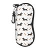 Dachshund Sausage Dog Glasses Case Unisex Travel Zipper Dog Lover Sunglasses Storage Box Ultra Glasses Box