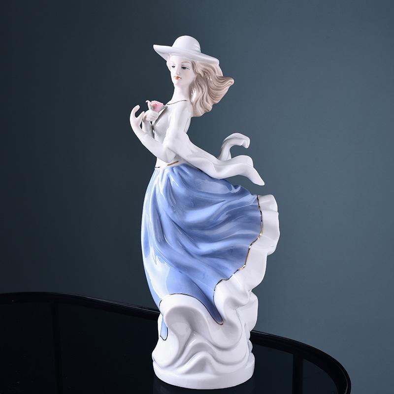 Ornamente Ceramice Femeie Occidentală pentru Decorul Casei Europene - Living, Vin și Cabinete TV