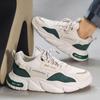 Fashion Platform Vulcanized Men’s Shoes Summer Breathable Flat Men Sneakers Comfortable Casual Sneakers Fashion Lace Up Walking Shoes