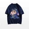 Estate 2025 T-shirt da donna con personaggio dei cartoni animati Crayon Shin Chan, moda femminile, motivo Harajuku stampato, top casual da donna