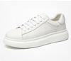 Fashion New Men's Designer White Genuine Leather Lace Up Platform  Shoes Male Causal Flats Moccasins Walking Sneakers Zapatos Hombre