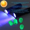 Set of 6 Glow-in-the-Dark Valve Caps | Vibrant neon green design with non-slip grip | Suitable for car, motorcycle.