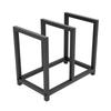 Elegant Black Metal Record Holder With Rust Proof Coating For Living Room Or Office