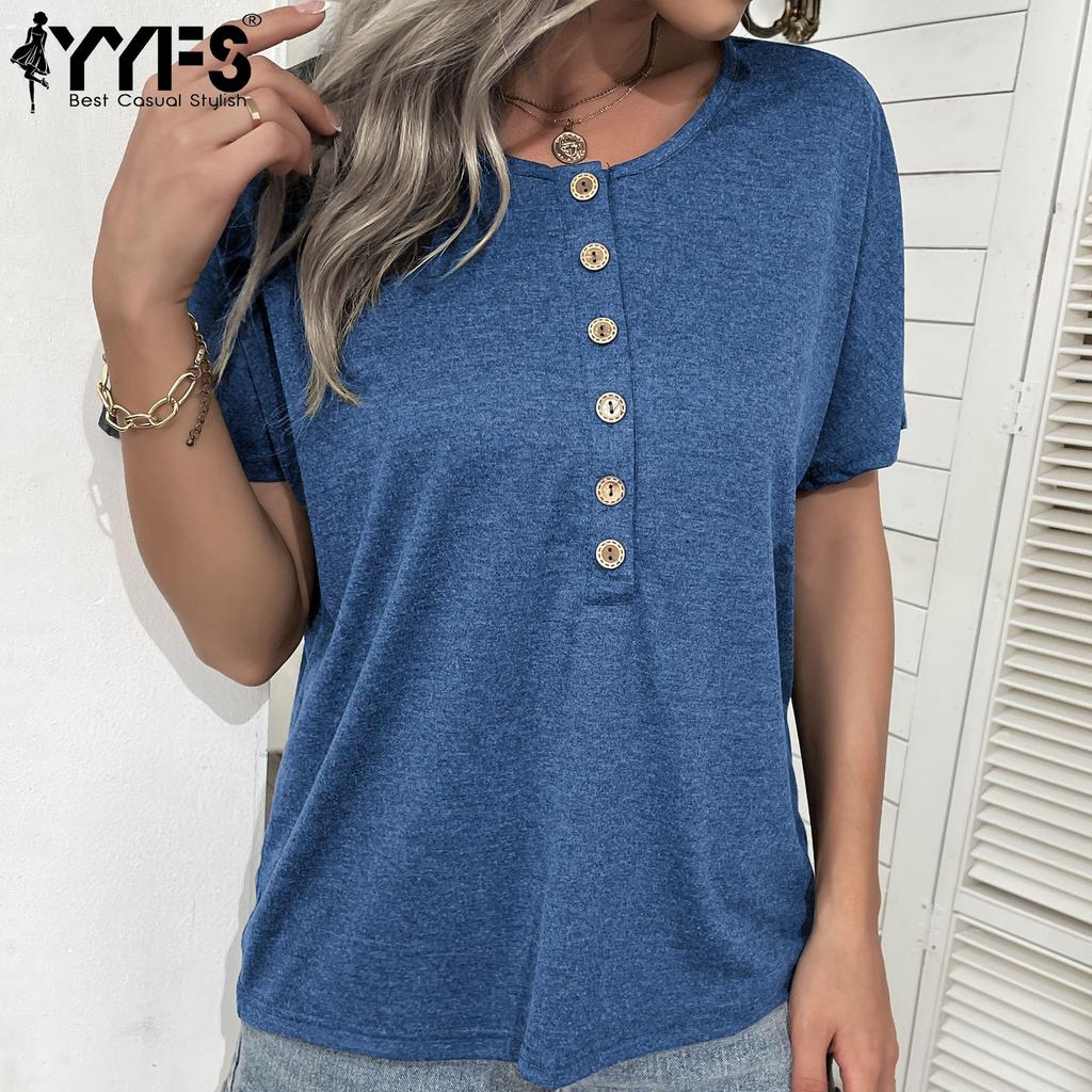 YYFS Tricouri și topuri cu mâneci scurte cu decolteu O cu mânecă scurtă cu imprimeu ocazional de modă pentru femei