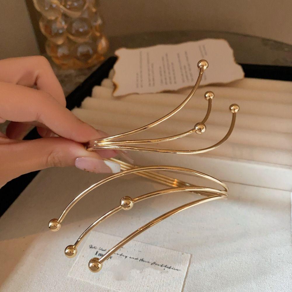 Adjustable Opening Cuff Bracelets Zinc Zinc Alloy Circle Upper Arm Bracelet Star Armband Arm Chain  Girls