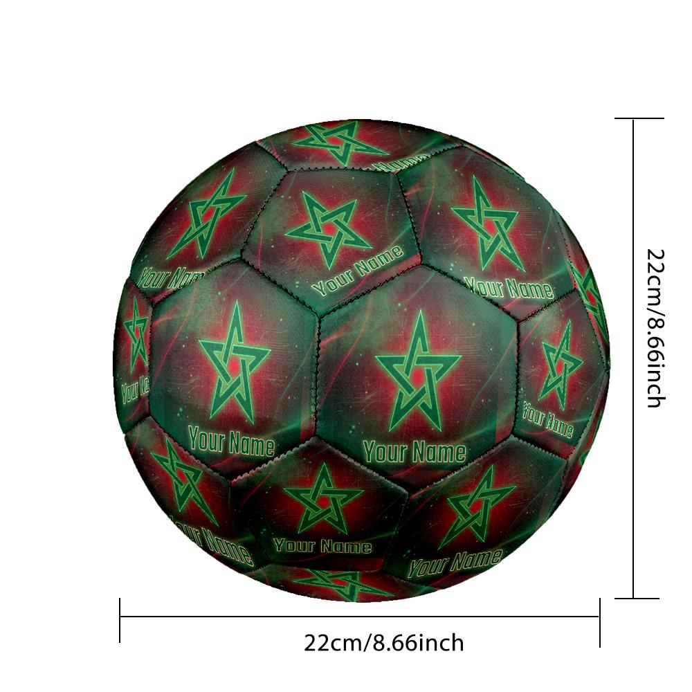 Personalized Size 5 Football Morocco Football Pattern Outdoor Game Sports Ball Gift