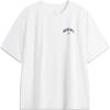 Li-Ning Wade Series Letter Print Round Neck Comfortable Breathable Loose Short Sleeve T-Shirt Men Tops Standard-White AHSU169-2