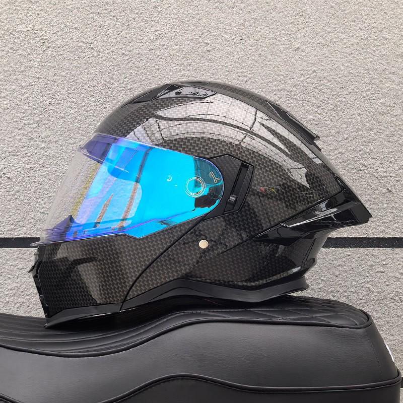 DOT ECE Certified Full Face Motorcycle Helmet Men Women ABS Shell Flip-Up Visor All-Season Use