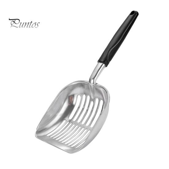 

Совок для кошачьего туалета Металлический совок для кошачьего туалета с длинной ручкой Сплавная лопата для просеивания кошачьих экскрементов Чистящие средства чёрный