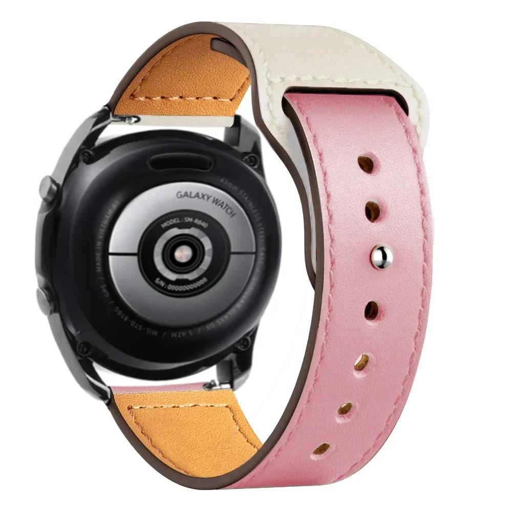 Lederarmband Für Samsung Galaxy Watch 7/6/5/pro/4/Classic/Active 2 20mm 22mm Armband Amazfit GTS/GTR 4/3/2 mini bip-lite Band