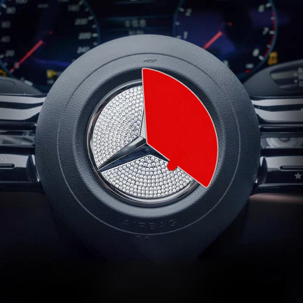 Car Steering Wheel LOGO Bling Decals Cover Trim for Mercedes Benz C E GLC Class W205 W206 W213