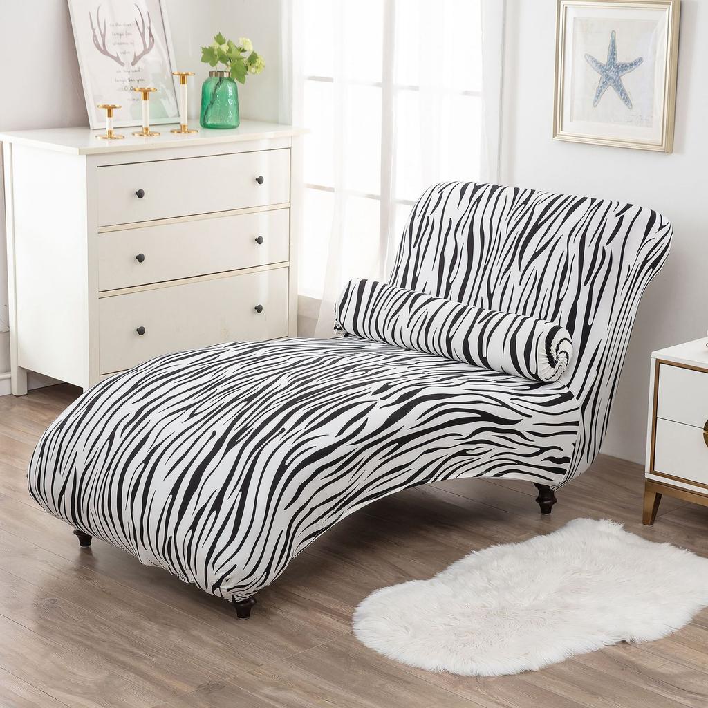 Stretch Armless Chair Protective Cover Elastic Velvet Chaise Longue Cover Sofa Bed Armcair Slipcovers Home Living Room Decor