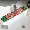 2Pack Cartoon Dog Diatomite Faucet Absorbent Mats, QuickDry Sink Pad Watermelon 10x40cm