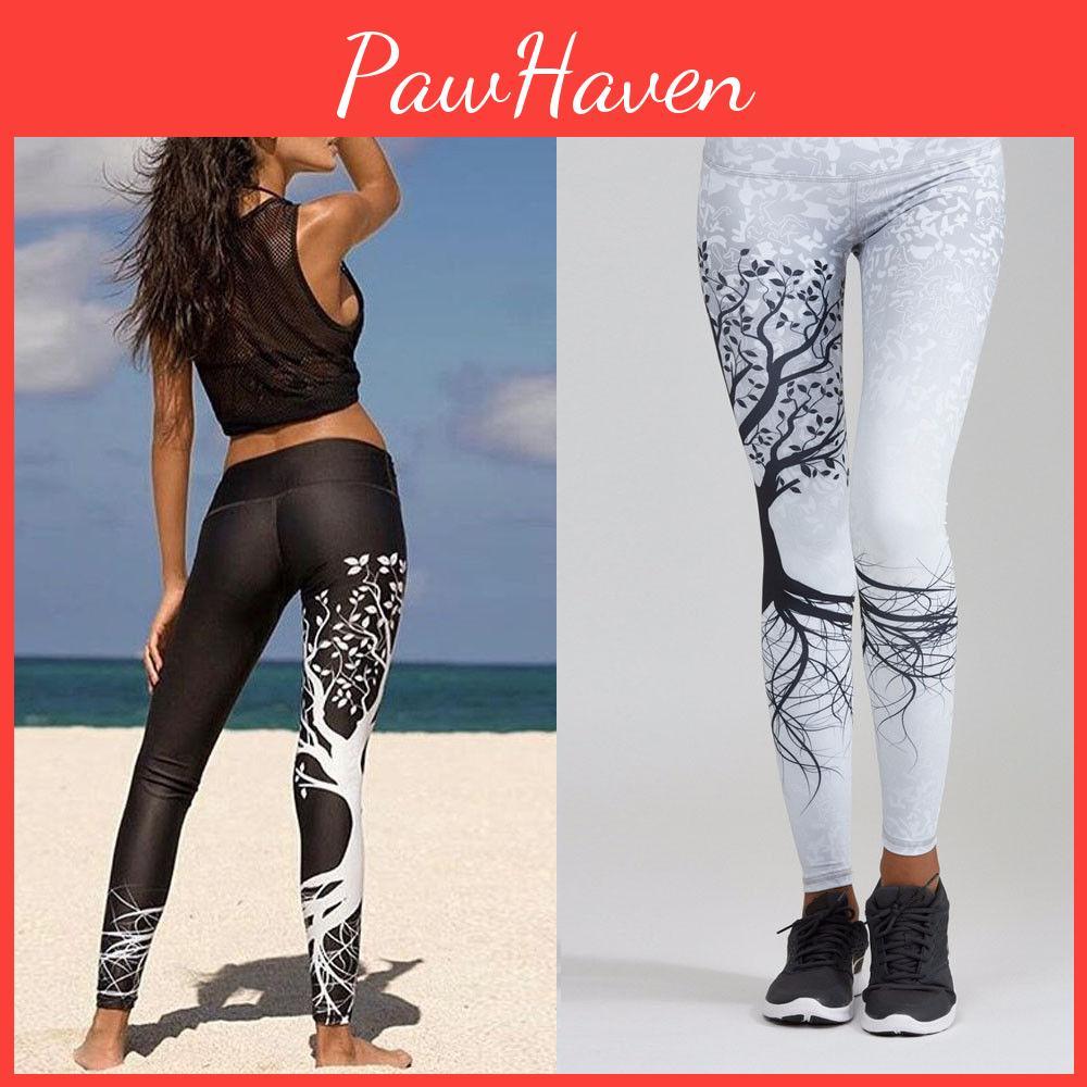 Women Autumn Winter Long Pants Leggings With Unique Printed Design And Breathable Fabric For Sports And Yoga